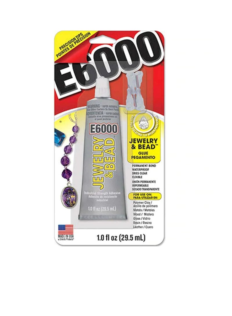 اي 6000 E6000 لاصق الخرزة والمجوهرات 1 أوقية شفاف - Image 3