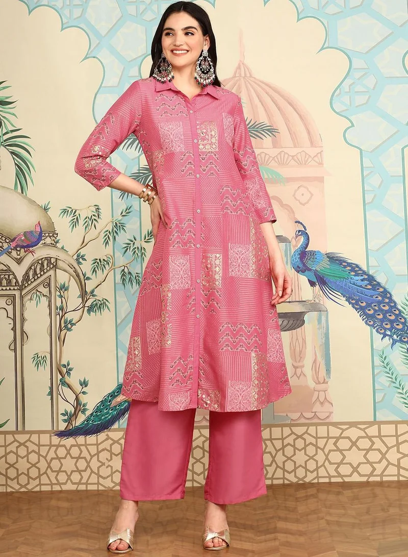 Ishin  Women's Pink Kurta Sets for Women | Best Price UAE