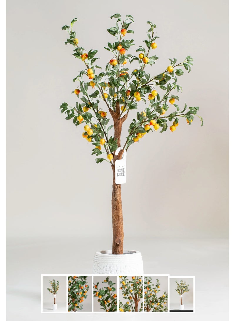 Mandarin Orange Artificial Plant (140CM)  POT INCLUDED - Image 4