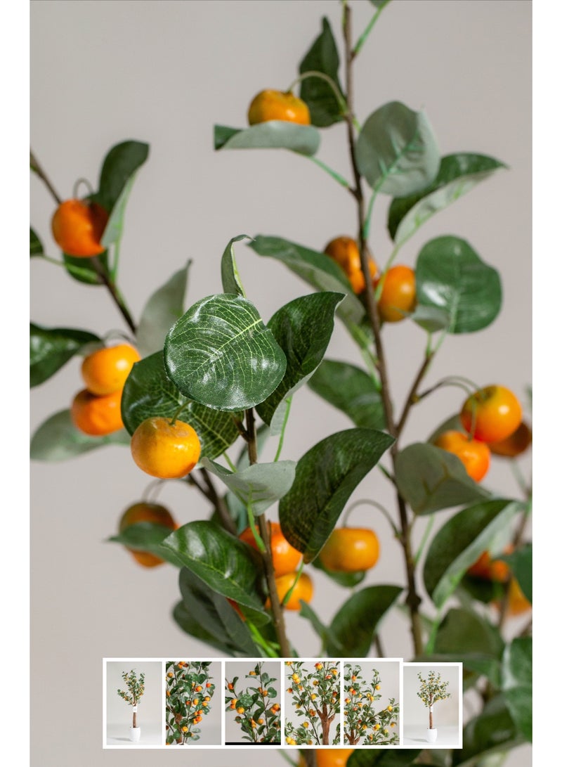 Mandarin Orange Artificial Plant (140CM)  POT INCLUDED - Image 2