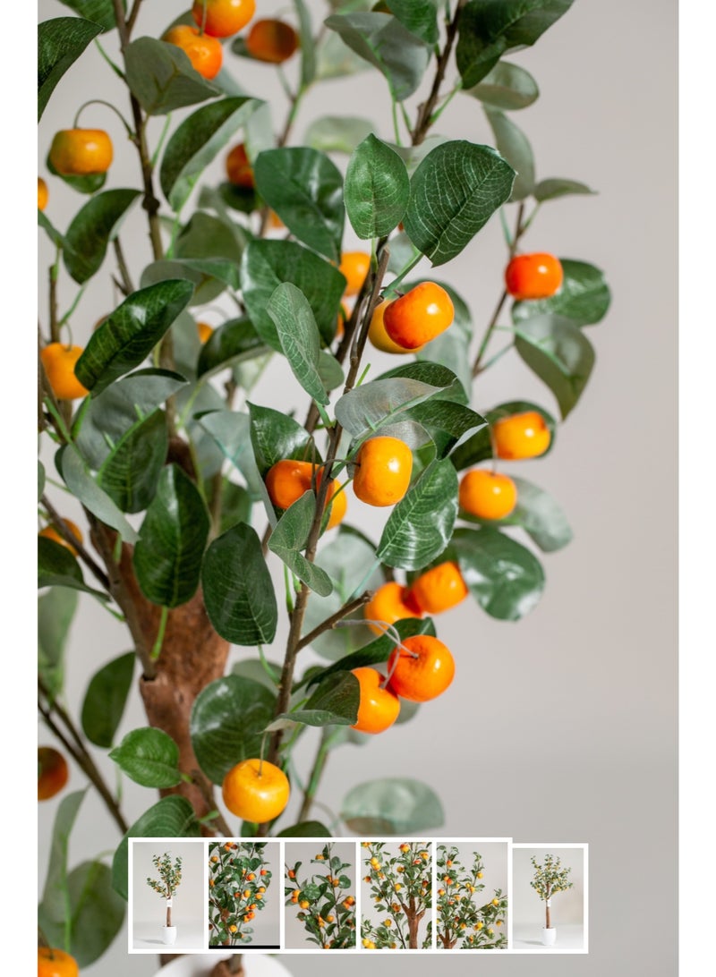 Mandarin Orange Artificial Plant (140CM)  POT INCLUDED - Image 3