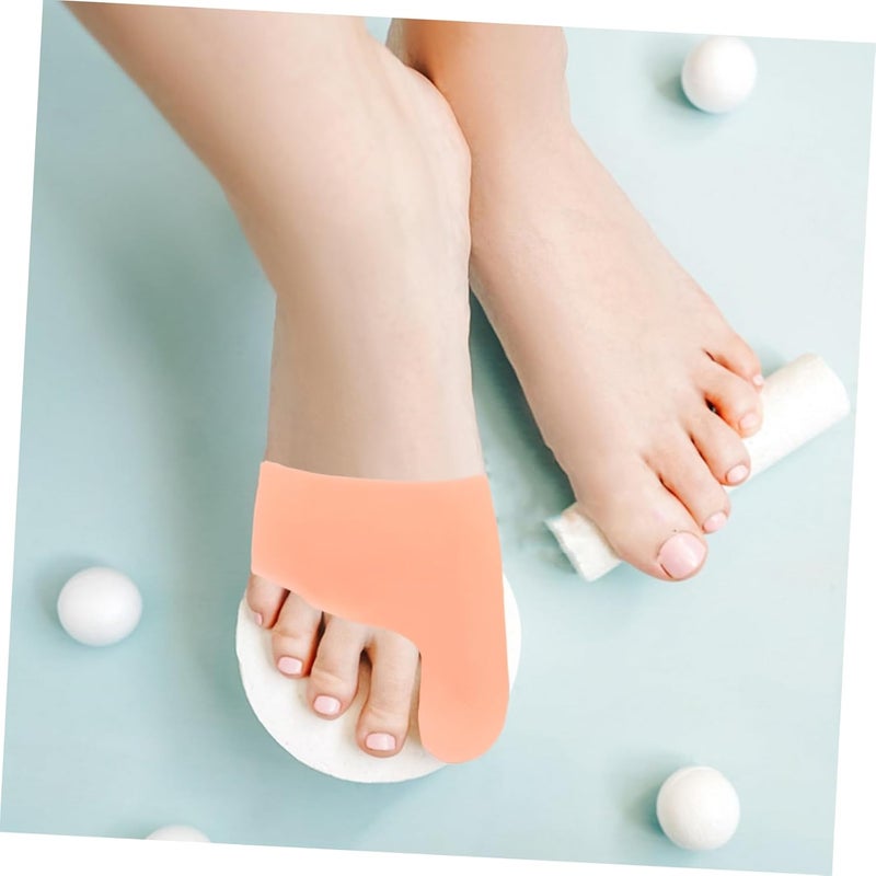 Beavorty 2Pairs Bunion Corrective Sleeve Toe Spacers Metatarsal Pads for Foot Alignment Soft Flexible Design Nude for Bunion Relief and Comfort - Image 4