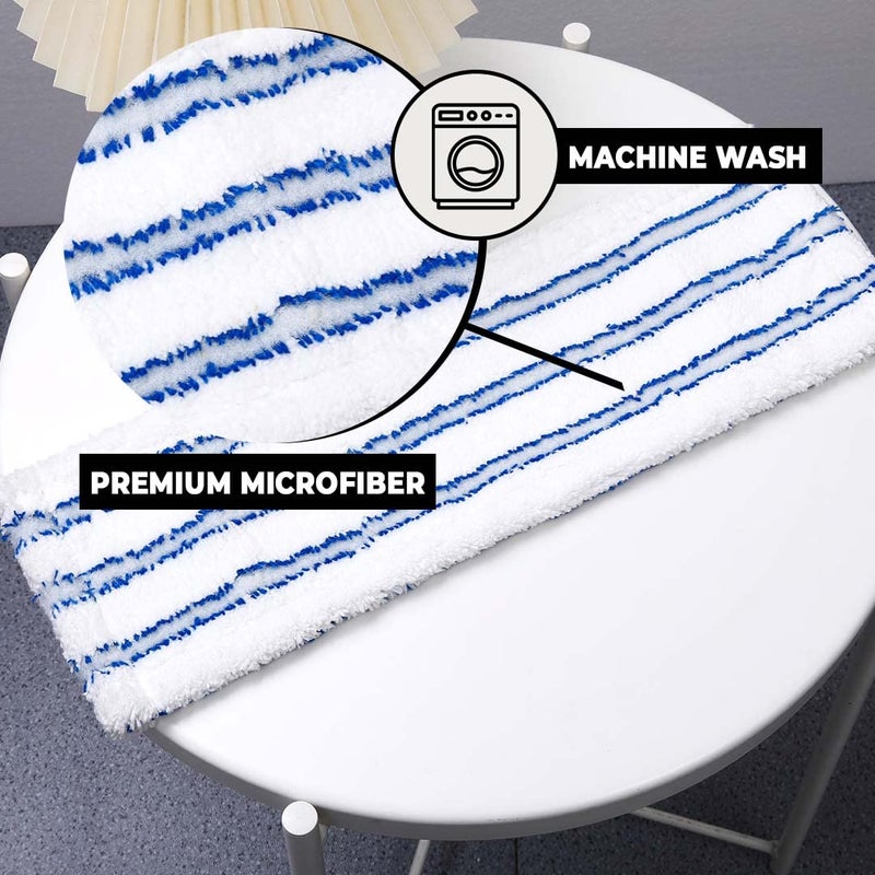 Kuber Industries Microfiber Floor Cleaner Mop Refill|Durable & Long Lasting |Extra Thick Microfiber For Deep Cleaning|Multi Utility Floor Cleaner Mop For Homes|Blue - Image 3