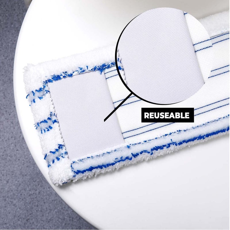Kuber Industries Microfiber Floor Cleaner Mop Refill|Durable & Long Lasting |Extra Thick Microfiber For Deep Cleaning|Multi Utility Floor Cleaner Mop For Homes|Blue - Image 5