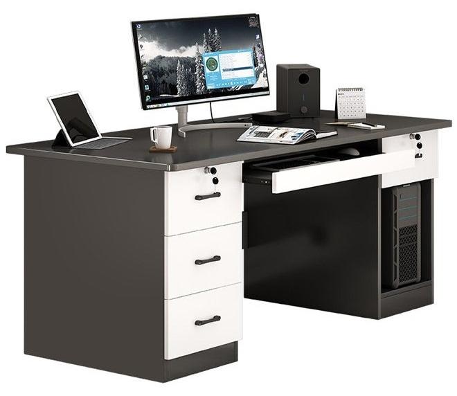 NKX Computer and Multifunction Table Home Office Workstation 120 CM with 3 Drawers - Image 1