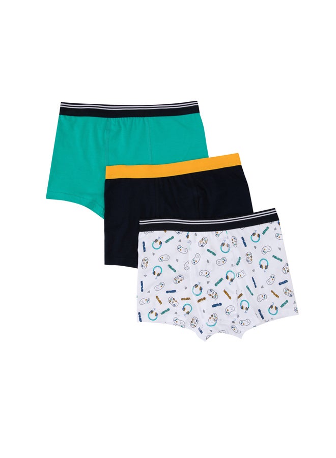 DeFacto Boy Regular Fit Underwear Knitted Boxer - 3 Pack  - Image 3