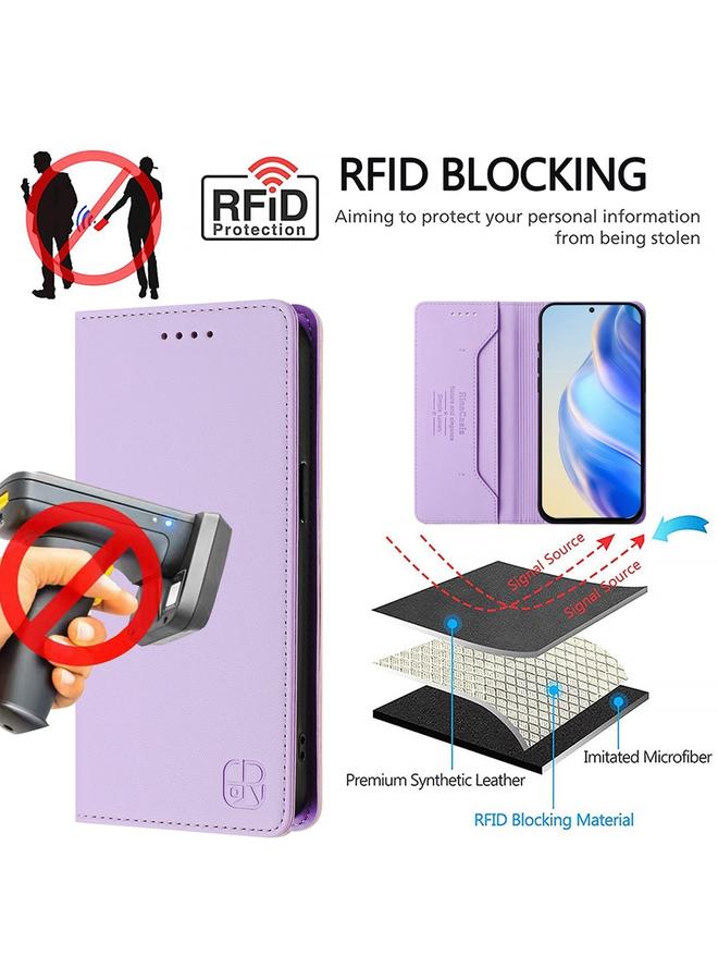 S-TOP Case For Motorola Moto G Power 2023 RC01 Dual-Folded Magnetic Suction RFID Leather Phone Case - Image 5