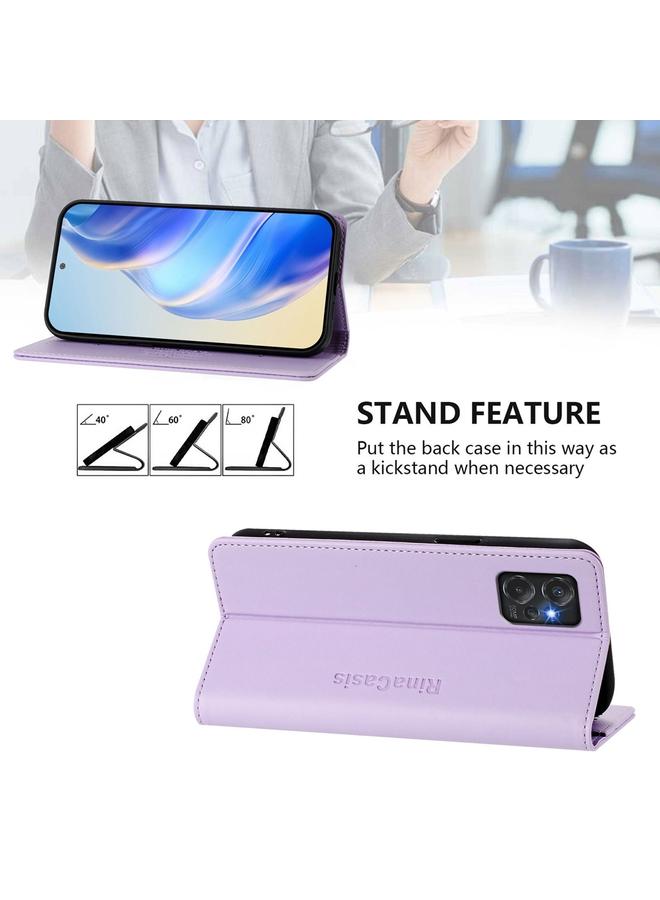 S-TOP Case For Motorola Moto G Power 2023 RC01 Dual-Folded Magnetic Suction RFID Leather Phone Case - Image 4