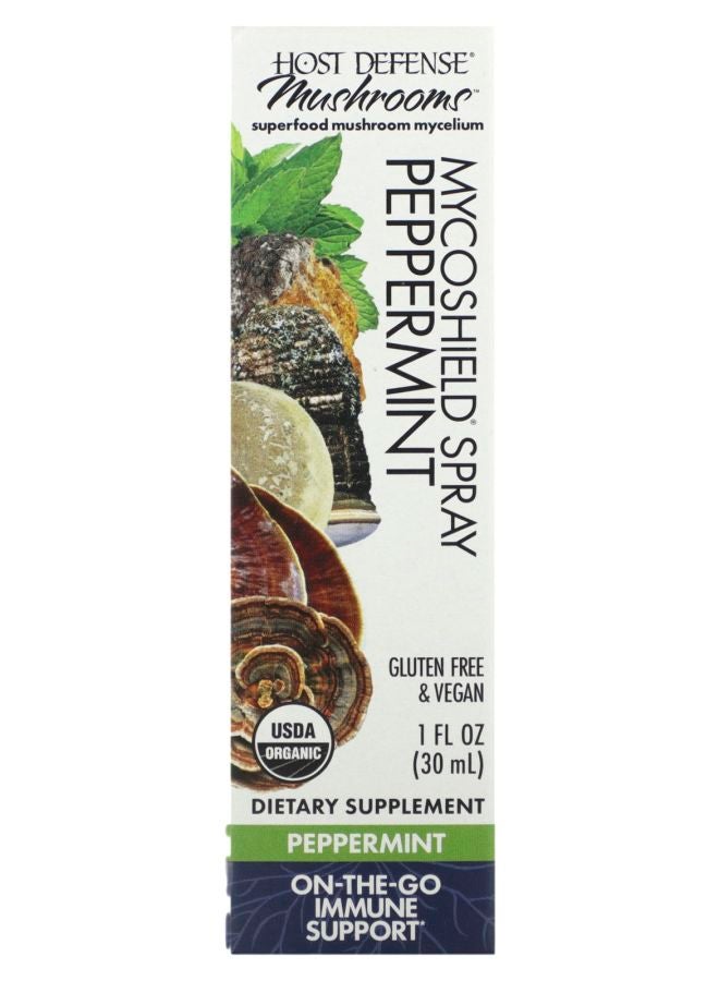 Host Defense Mushrooms MycoShield Spray Peppermint 1 fl oz (30 ml)