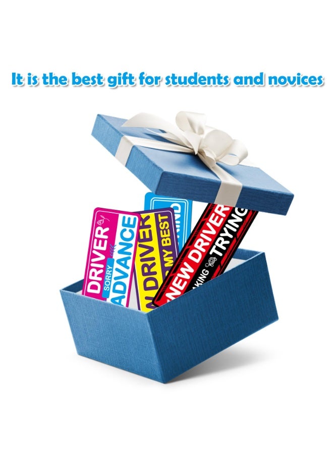 Halamodo 4Pcs Student Driver Magnetic Car Stickers for Beginners, New Magnetic Student Driver Stickers Signs for Car, Bumper Safety Decoration Supplies, Suitable for Students and Novices as Auxiliary Equipment - Image 5