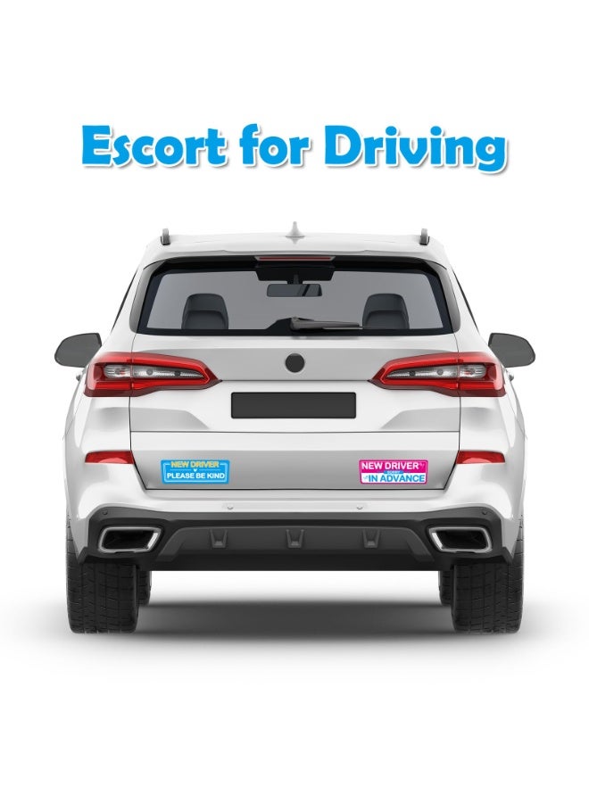 Halamodo 4Pcs Student Driver Magnetic Car Stickers for Beginners, New Magnetic Student Driver Stickers Signs for Car, Bumper Safety Decoration Supplies, Suitable for Students and Novices as Auxiliary Equipment - Image 4