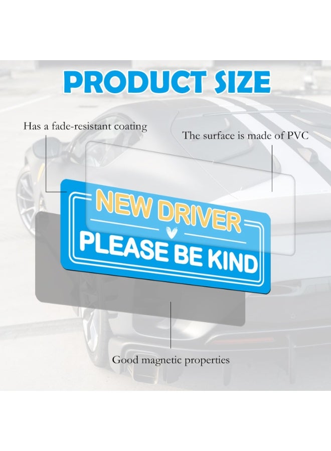 Halamodo 4Pcs Student Driver Magnetic Car Stickers for Beginners, New Magnetic Student Driver Stickers Signs for Car, Bumper Safety Decoration Supplies, Suitable for Students and Novices as Auxiliary Equipment - Image 3