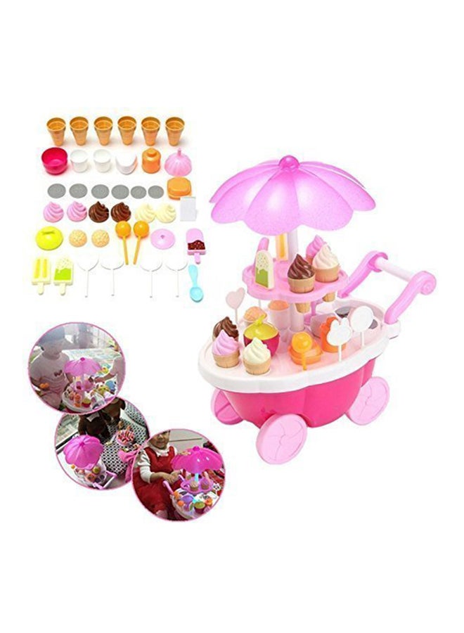 Candy Cart Ice Cream Shop Supermarket Trolley Kids Toy With Light And Music  - Image 3