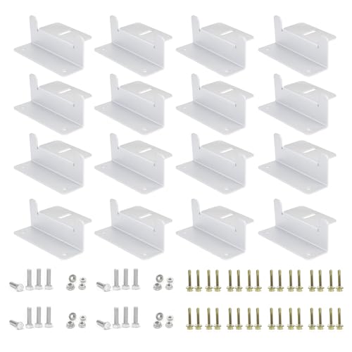 ECO-WORTHY 16 Units Solar Panel Mounting Brackets,Z Bracket Sets Lightweight Aluminum Corrosion-Free for RV, Trailer, Boat, Yachs, Wall and Other Off Gird Roof,4 Set of 4 Units - Image 1
