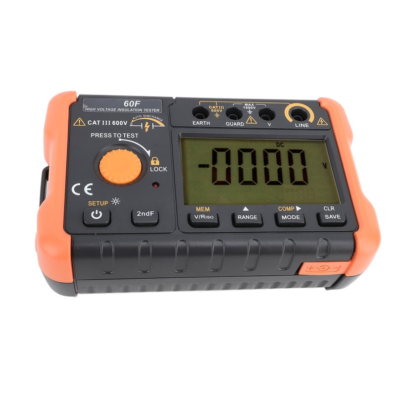 Insulation Tester Megohmmeter 50V~2500V Resistance Meter 1.3mA with Overload Protection - Image 3