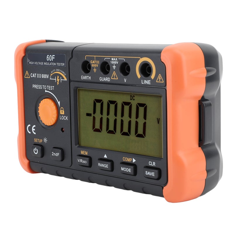 Insulation Tester Megohmmeter 50V~2500V Resistance Meter 1.3mA with Overload Protection - Image 2
