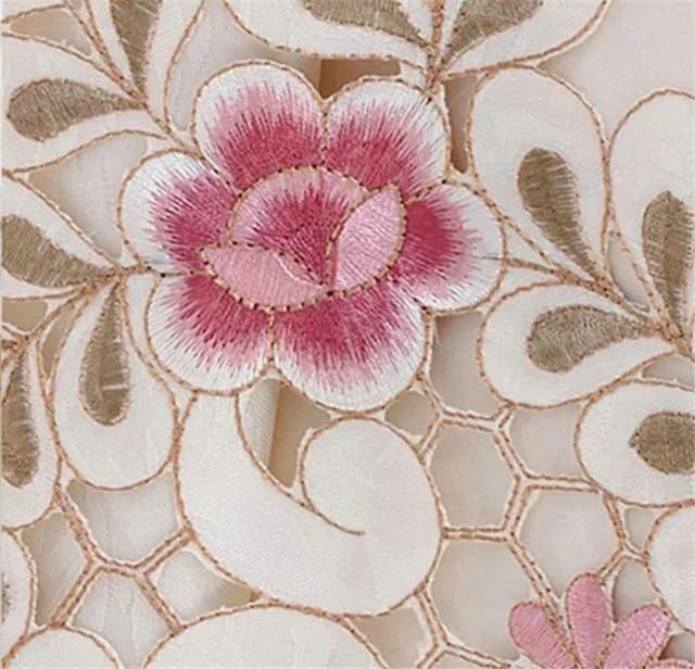 MONKDECOR Satin Embroidery Floral Design Dining Table Runner (Size-15x70 Inches) Design-03 - Image 4