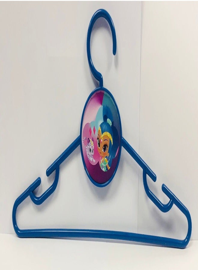 nickelodeon NICKELODEON Plastic Hanger Kids 6Pcs Set 33Cm Shimmer & Shine- Blue Color  - Image 1