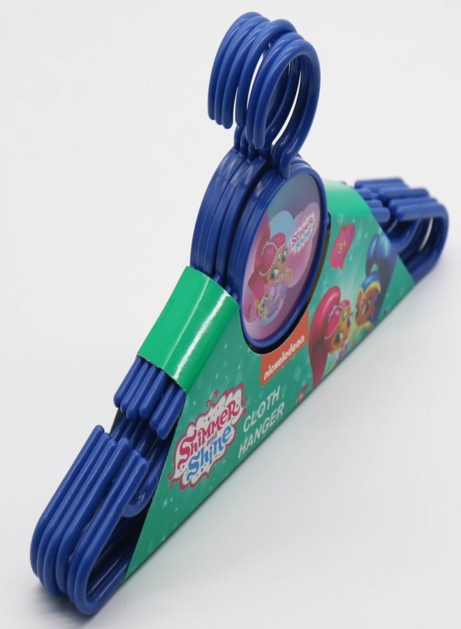 nickelodeon NICKELODEON Plastic Hanger Kids 6Pcs Set 33Cm Shimmer & Shine- Blue Color  - Image 2