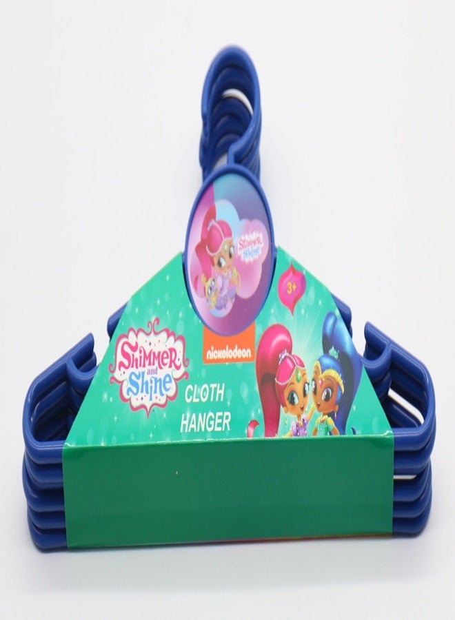 nickelodeon NICKELODEON Plastic Hanger Kids 6Pcs Set 33Cm Shimmer & Shine- Blue Color  - Image 4