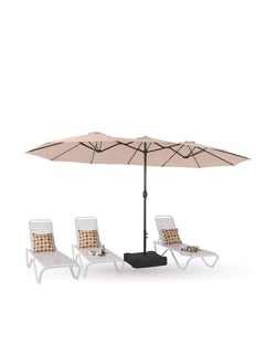 Cool Baby Style COOLBABY 15ft Reversible Patio Umbrella for Garden Beach, Extra Large Umbrella with Crank, Includes Umbrella Base  - Image 1