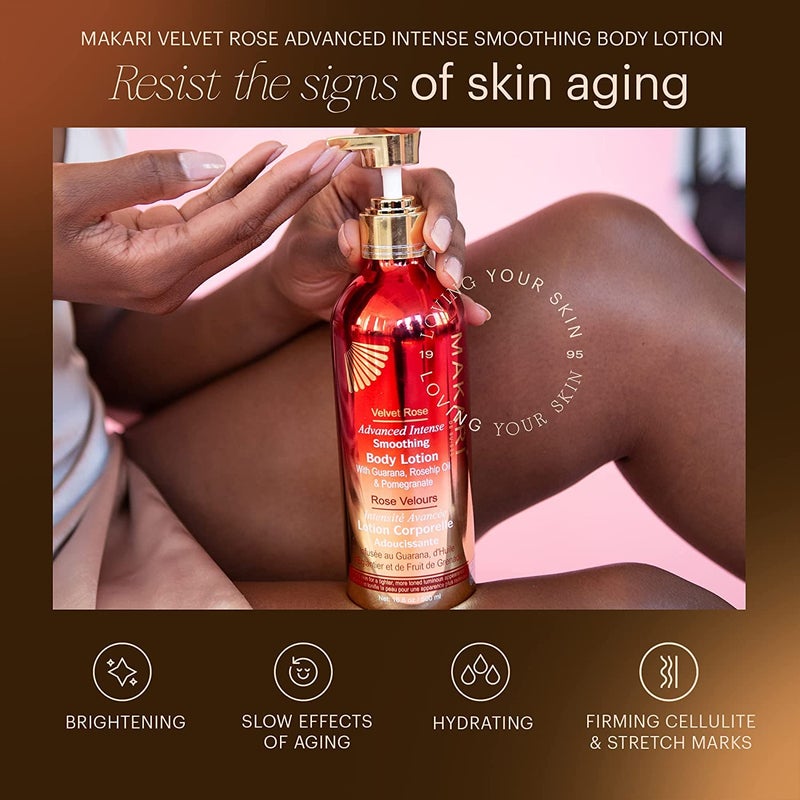 Makari لوشن الجسم المتقدم من ماكاري بتركيبة الورد المخملي (16.8 أونصة) | لوشن مشدود ومشدود للبشرة ومرطب للجسم | لوشن مضاد للشيخوخة للبشرة الجافة | منتجات العناية ببشرة الجسم - Image 3