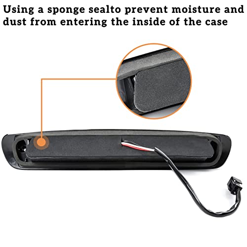 KEWISAUTO LED Third 3rd Brake Light for Silverado Sierra 07-14, LED Rear Center High Mount Stop Tail Lights Cab Roof Lamp for Chevy Silverado GMC Sierra 1500 2500HD 3500HD 2007-2014 Truck Accessories - Image 5