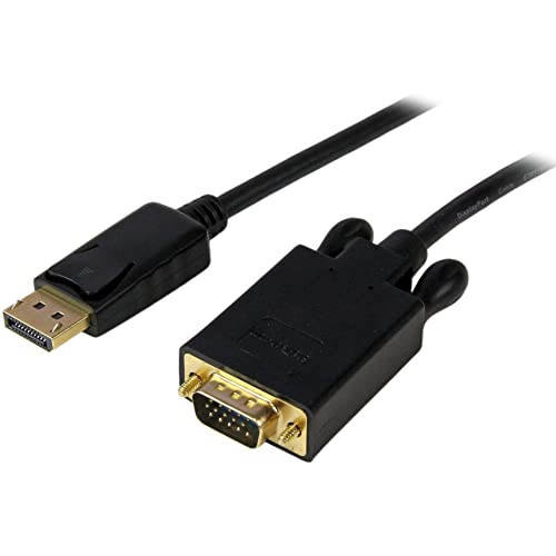StarTech.com 6 ft DisplayPort to VGA Adapter Cable - DP to VGA Video Converter - Active DisplayPort to VGA Cable for PC 1920x1200 - Black - Image 1