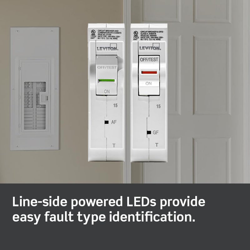 Leviton 50A 2-Pole Plug-On Standard Branch Circuit Breaker, Thermal Magnetic, 120/240 VAC, LB250-T, White - Image 4
