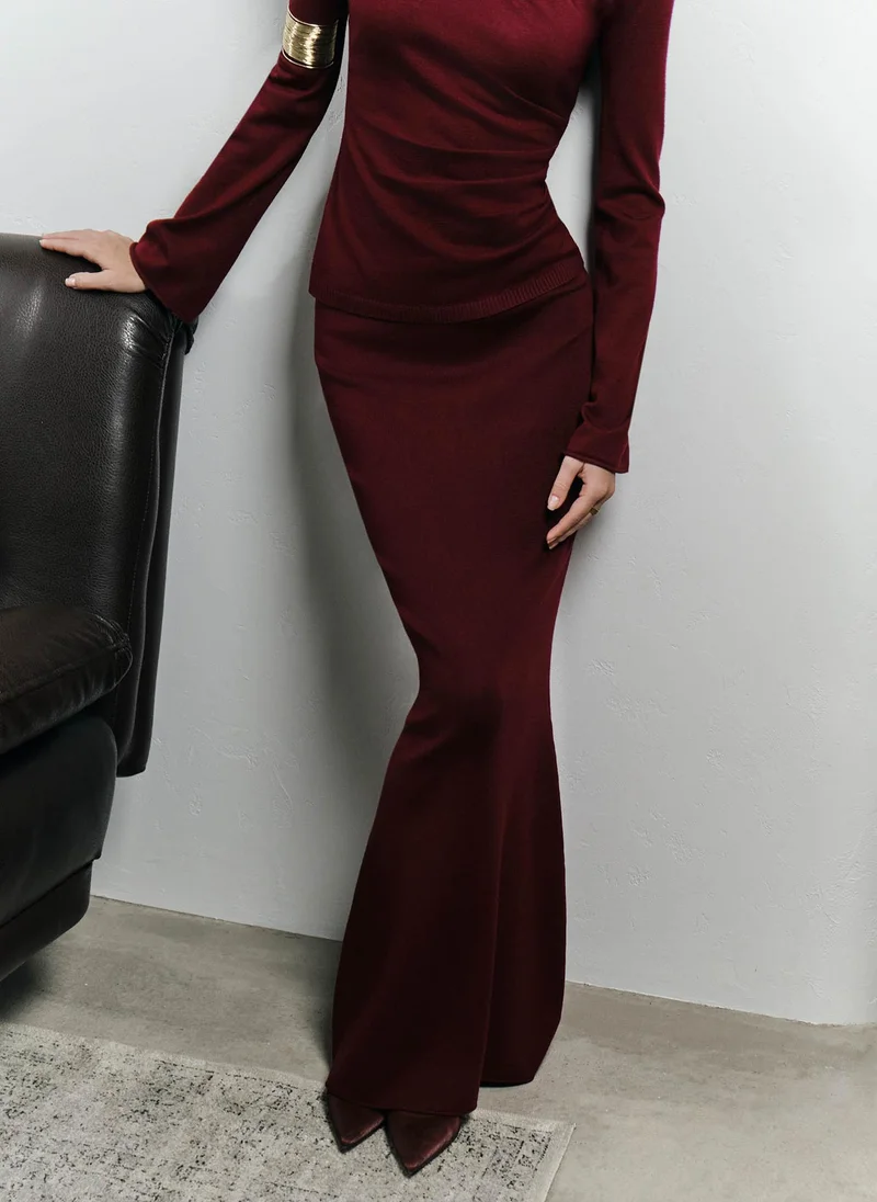 Lichi Knitted maxi skirt