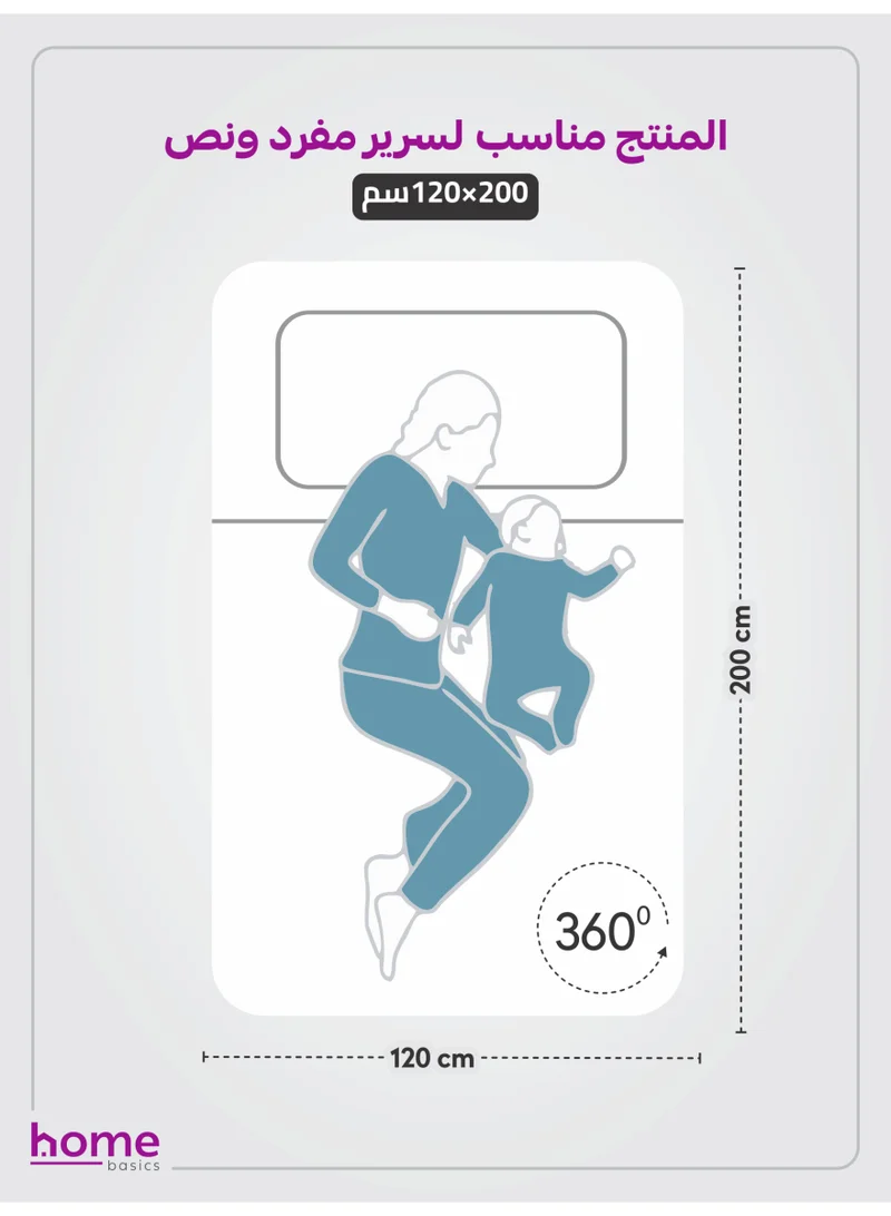 Donetella Bedding Fitted Sheet - Fits 120x200 Cm For Twin Bed 2 Pcs (1 Fitted Sheet and 1 Pillowcase) - 30 Cm Deep Pocket - Solid Bed Sheet