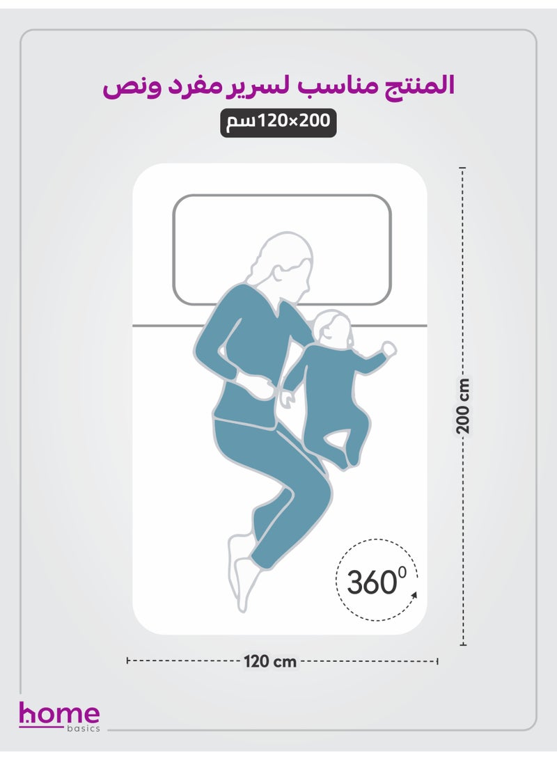 Donetella Bedding Fitted Sheet - Fits 120x200 Cm For Twin Bed 2 Pcs (1 Fitted Sheet and 1 Pillowcase) - 30 Cm Deep Pocket - Solid Bed Sheet - Image 2