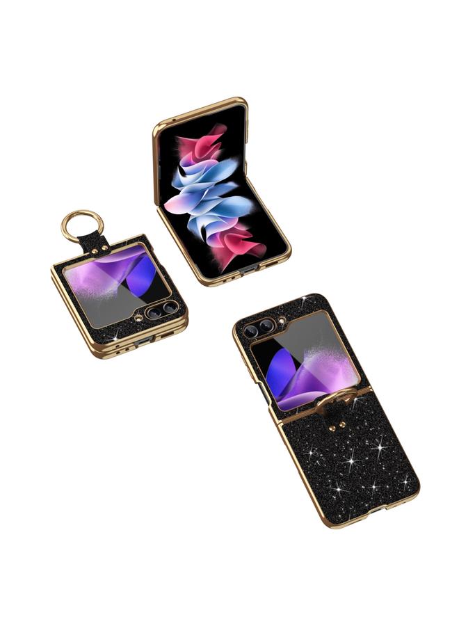 إيروريكس جراب لهاتف Samsung Galaxy Z Flip5 مطلي بألوان متدرجة لامعة مع حامل حلقي - Image 2