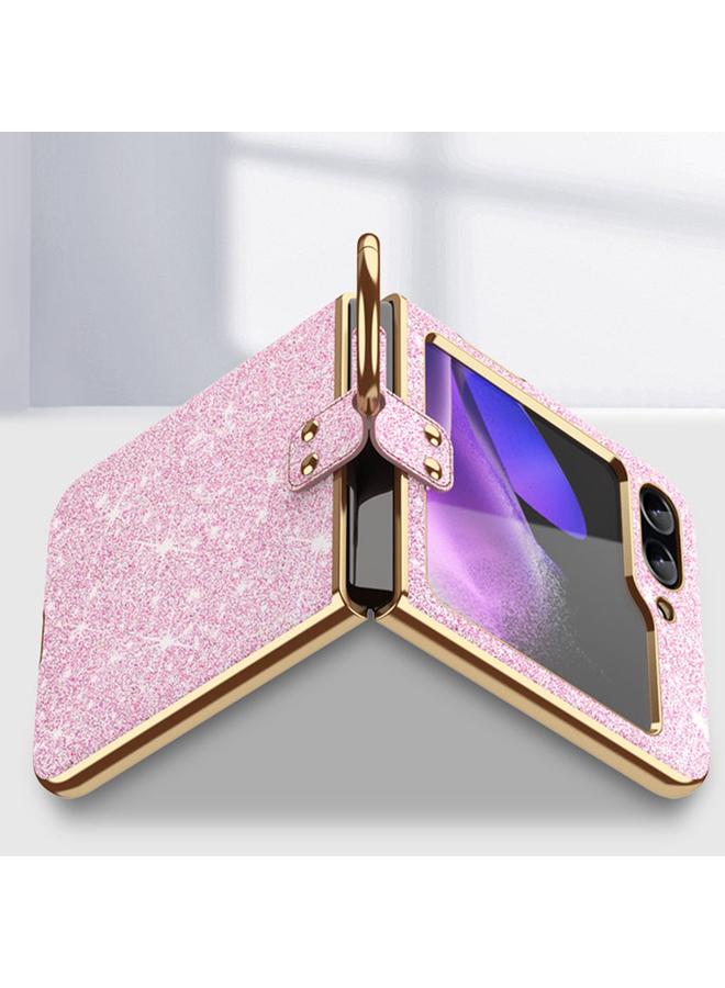 إيروريكس جراب لهاتف Samsung Galaxy Z Flip5 مطلي بألوان متدرجة لامعة مع حامل حلقي - Image 3