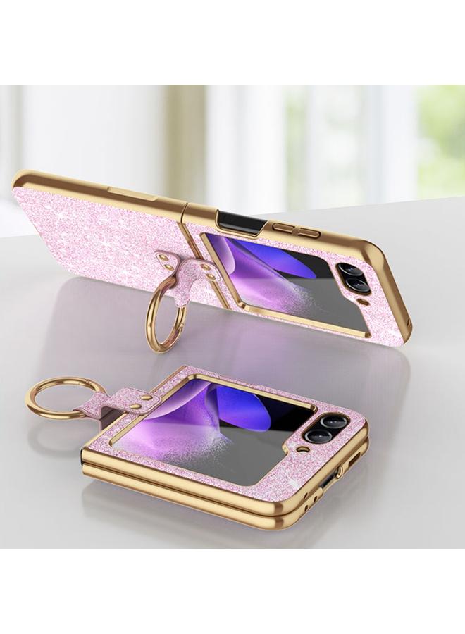 إيروريكس جراب لهاتف Samsung Galaxy Z Flip5 مطلي بألوان متدرجة لامعة مع حامل حلقي - Image 4