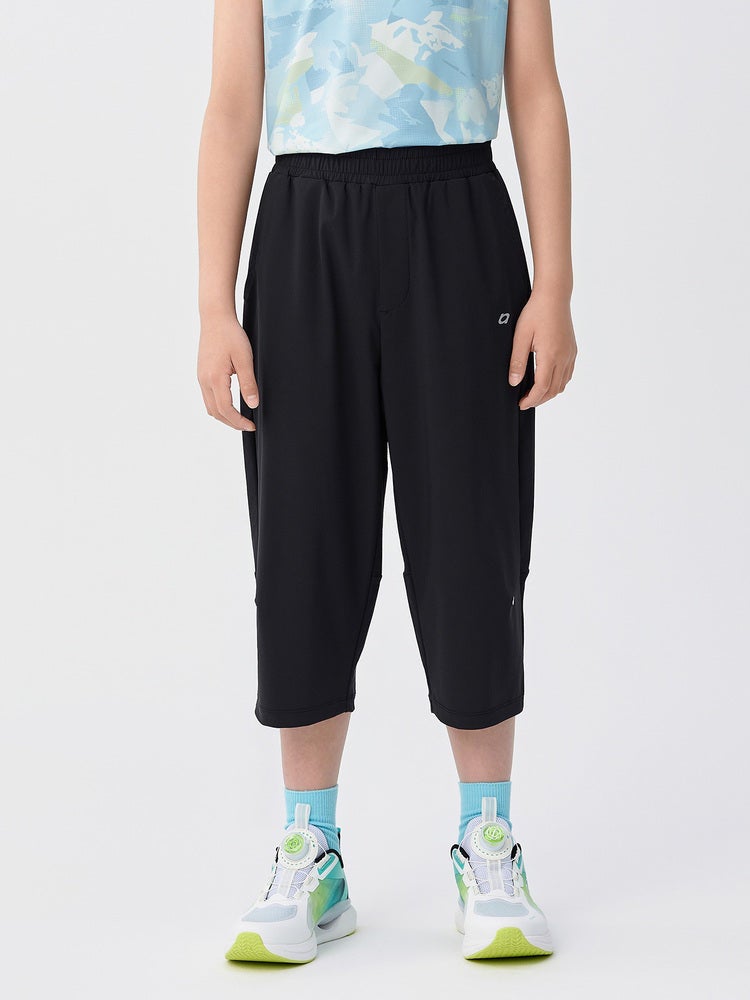 Balabala Boys' Casual Solid Color Mid-Length Pants - Image 1