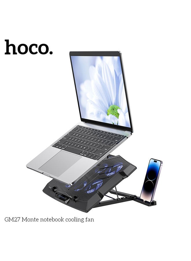 hoco. GM27 Monte Notebook Cooling Fan (Black)  - Image 4