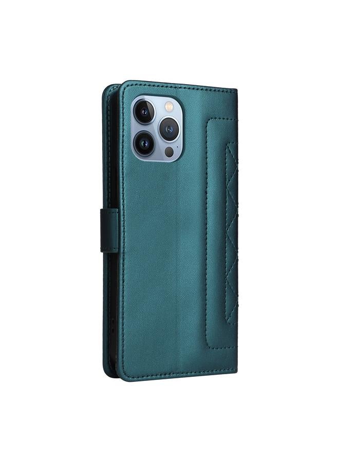 Zaboon Case For iPhone 13 Pro Max Diamond Lattice Leather Flip Phone Case - Image 3