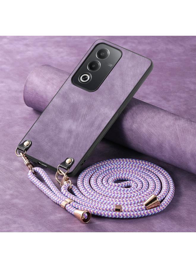 S-TOP Case For OPPO F19 / A74 4G Vintage Leather PC Back Cover Phone Case with Crossbody Strap - Image 4