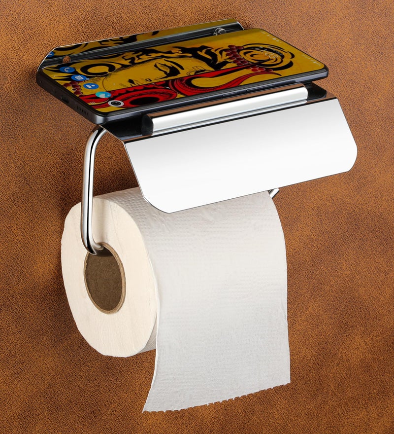 iSTAR 304 Grade Stainless Steel Toilet Paper Holder for Bathroom | Tissue Paper Roll Holder | Toilet Roll Holder | Toilet Tissue Holder | Bathroom Accessories | Anti Rust (Chrome Finish) - Image 1