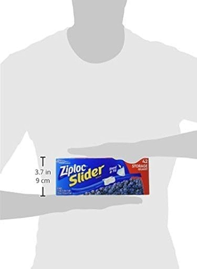 Ziploc Slider Storage Bag, Quart Value Pack, 42 Count (Pack of 3) - Image 2
