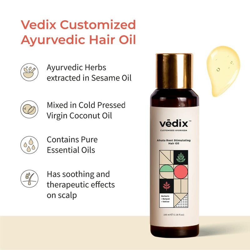 Vedix Ayurvedic Hair Care Combo Pack Customized Hair Oil and Dry Shampoo for Dry Hair with NormalOily Scalp  Straight Hair  200 ml - Image 2