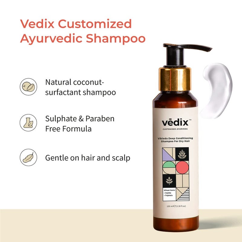 Vedix Ayurvedic Hair Care Combo Pack Customized Hair Oil and Dry Shampoo for Dry Hair with NormalOily Scalp  Straight Hair  200 ml - Image 3