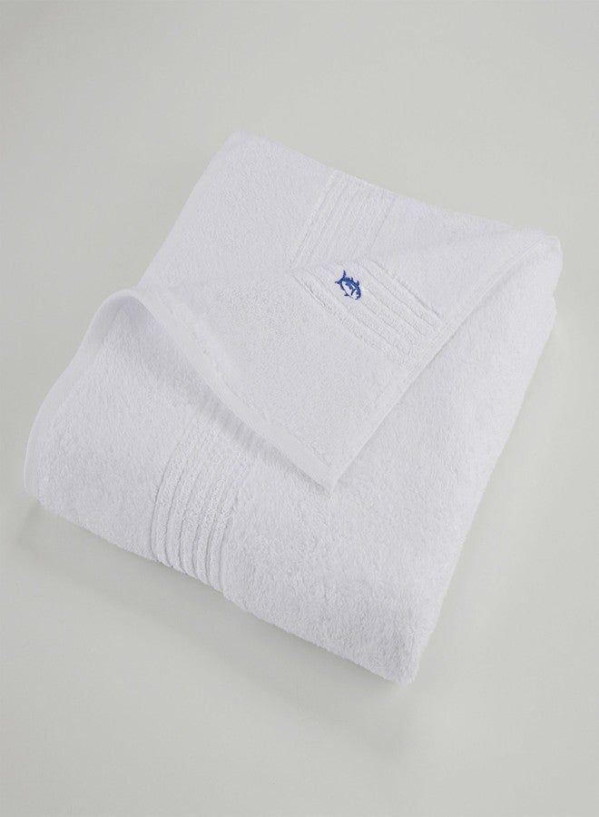 Southern Tide Discontinued Washcloth, Bath Towel 30 x 54 in, White - Image 1
