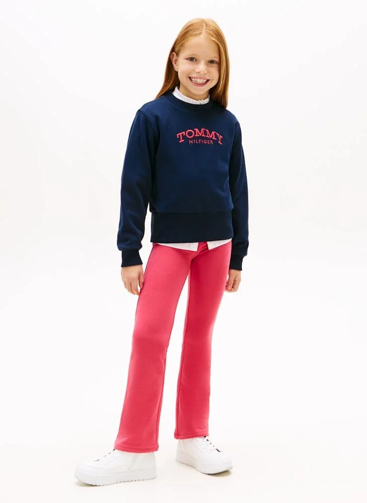 Tommy Hilfiger Vintage Cerise Kids Tommy Foil Flare Legging for Women | Best Price UAE