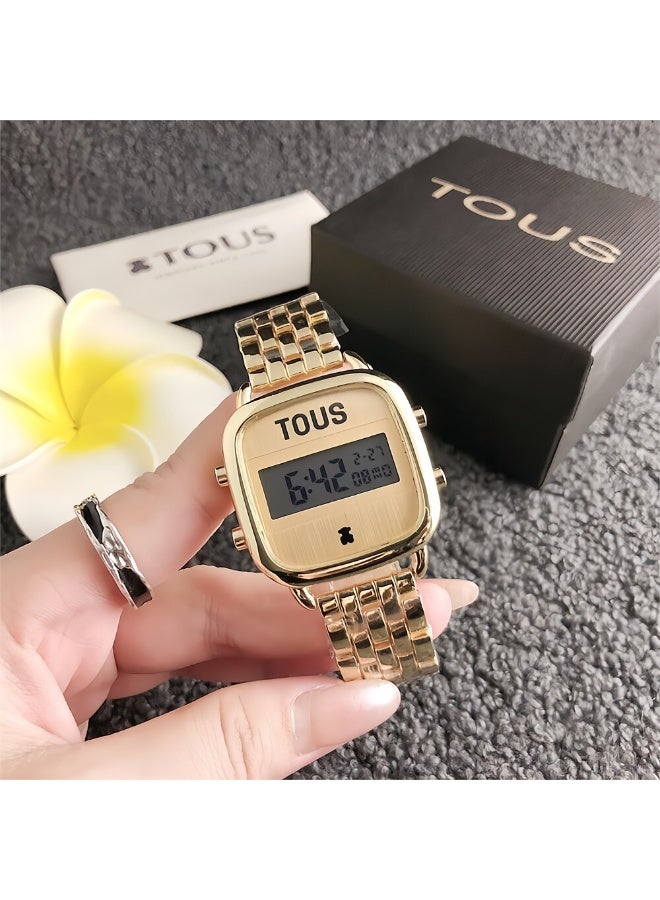 TOUS Gold - Toned Digital Watch