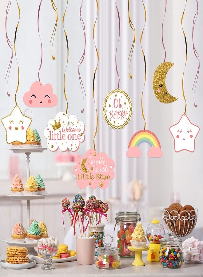 LINGTEER Twinkle Twinkle Little Star Swirls Streamers - Cheers to Baby Shower Birthday Party Hanging Decorations - Girl. - Image 5