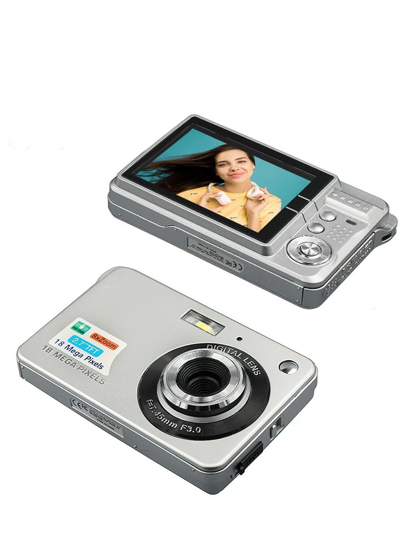 2.7 Inch Tft 18Mp 8X Zoom Digital Camera Mini Anti-Shake Full HD Digital Video Camera(Silver) - pzsku/ZA9F3FDDBA8834BE6C98AZ/45/_/1730971551/7952c280-76f1-4f35-9e41-9dc7be2abb8d