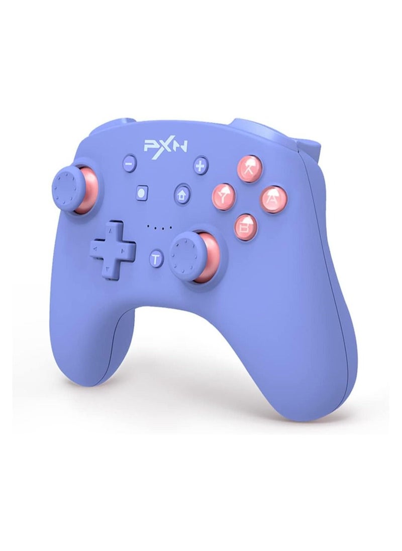 No branded 9607X Wireless Switch Pro Controller for Nintendo Switch/Lite/OLED Controller with Turbo Function NFC 6 Axis Gyroscope Joystick Gamepad with Dual Shock Feedback (PXN 9607X Blue)  - Image 1