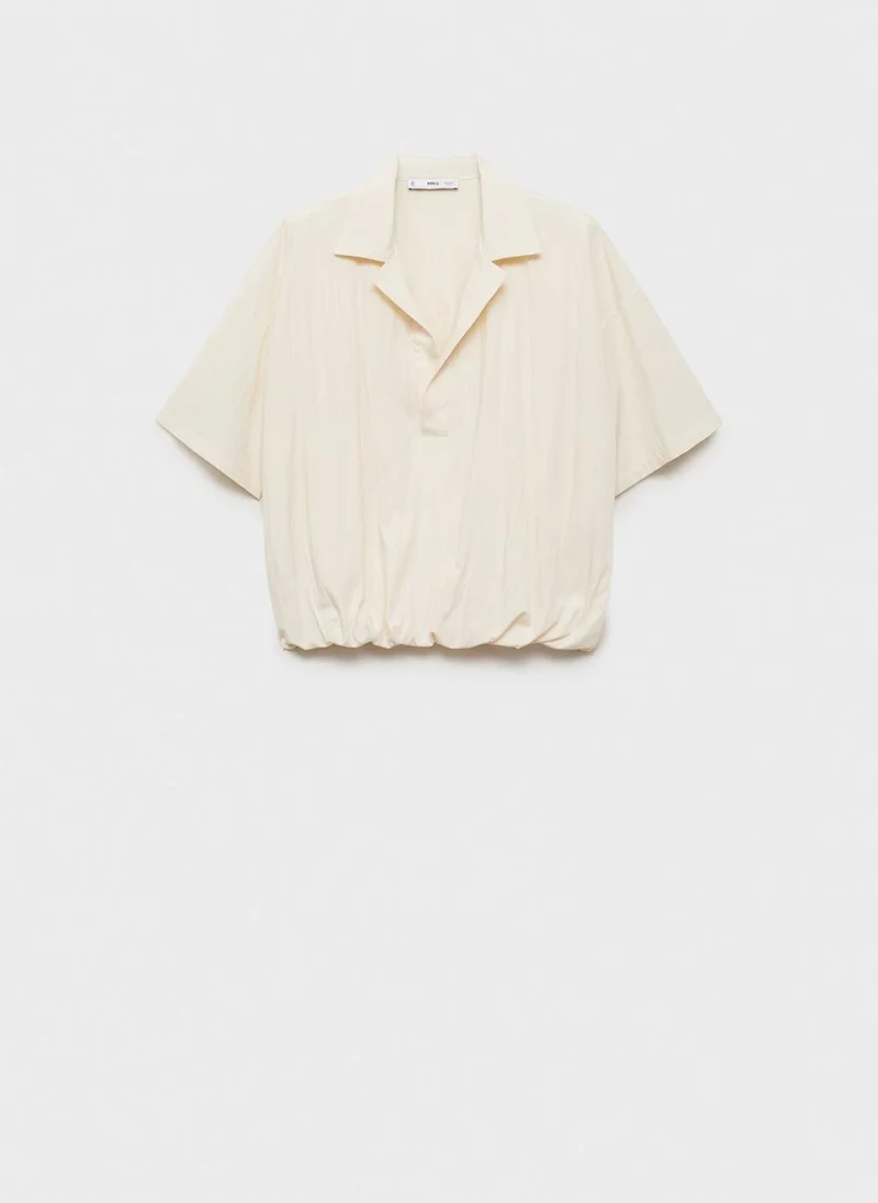 MANGO Crop Puffed Shirt